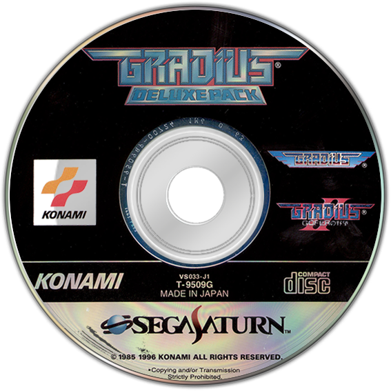 Gradius Deluxe Pack box art for Sega Saturn